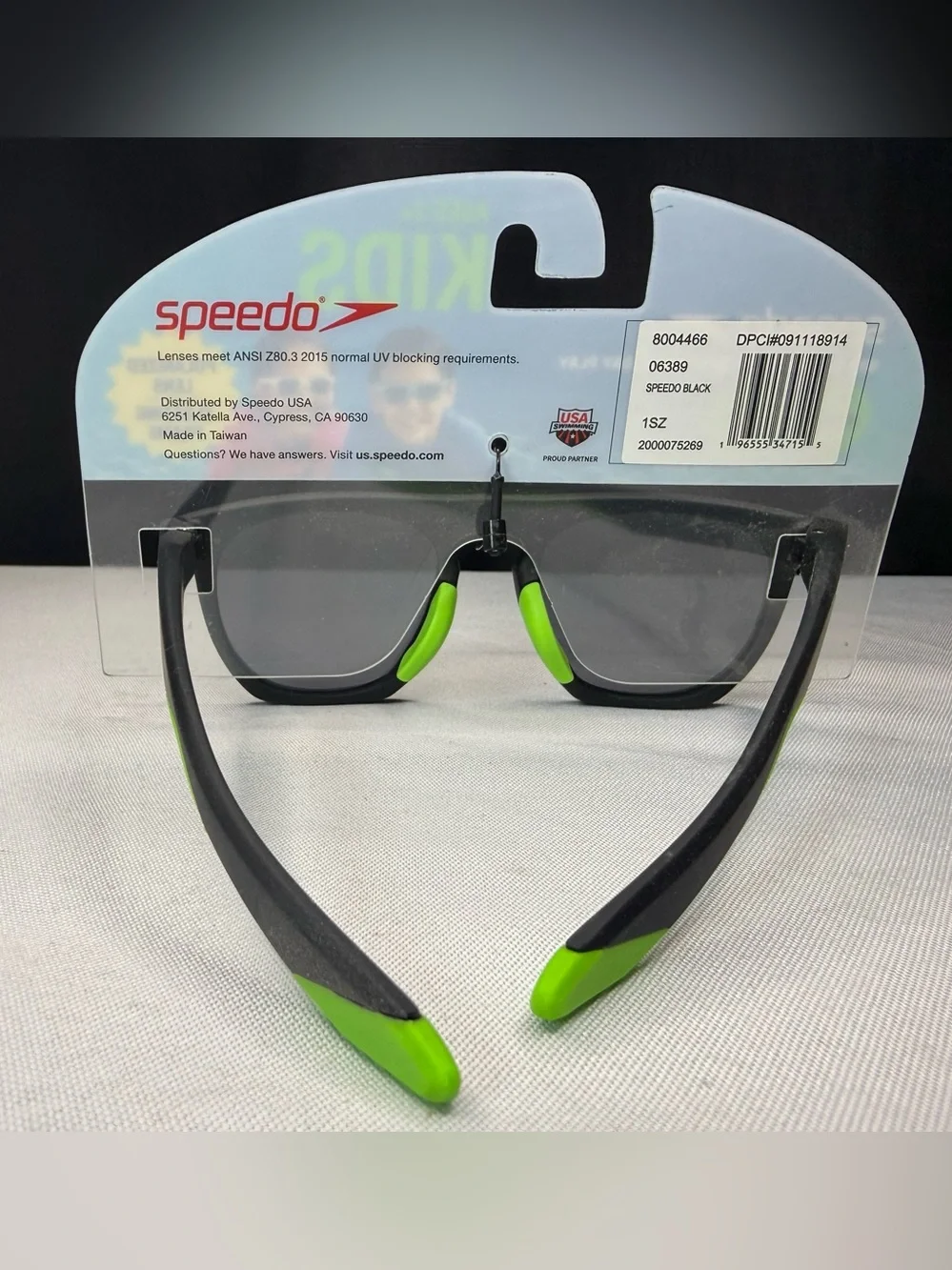 ☀️SUMMER SALE☀️Speedo Kids' Sunglasses - Black/Lime: Maximum UV Protection, NWT